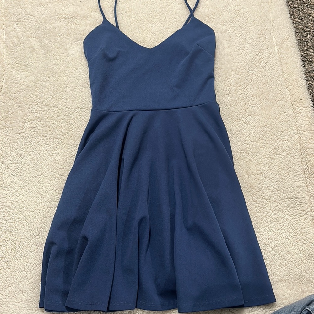 Blue cocktail dress